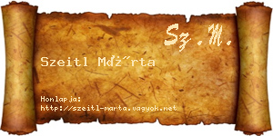 Szeitl Márta névjegykártya